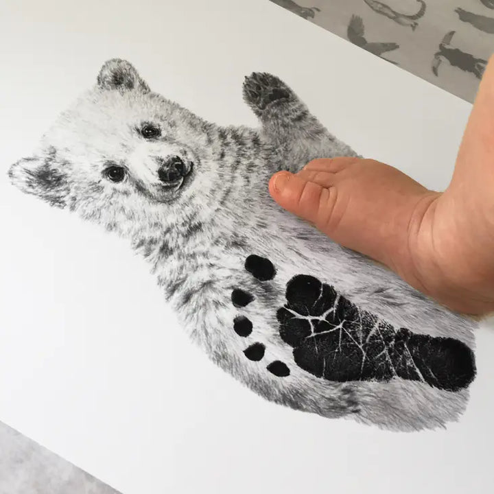 Lucy Coggle Designs - Baby Polar Bear Footprint Kit