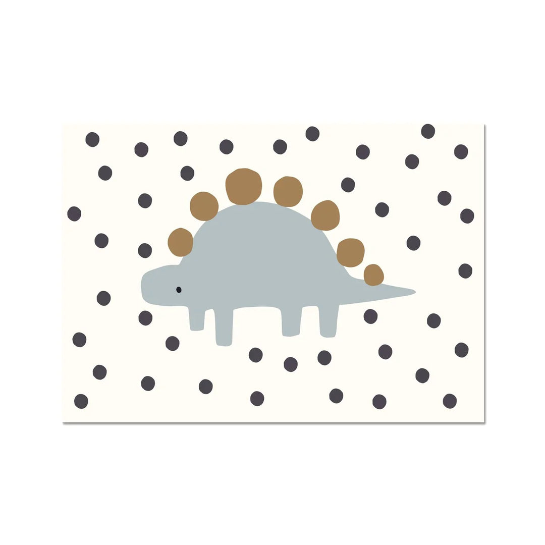 Rebecca Singh Designs - Art Print - Dotty Dino (Landscape) - Mabel & Fox