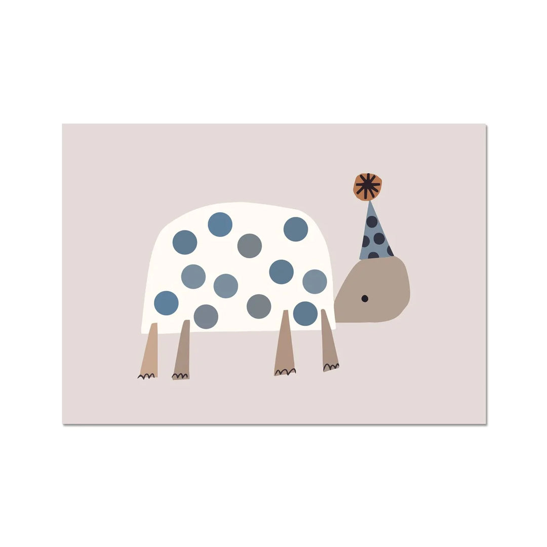 Rebecca Singh Designs - Art Print - Party Tortoise - Mabel & Fox