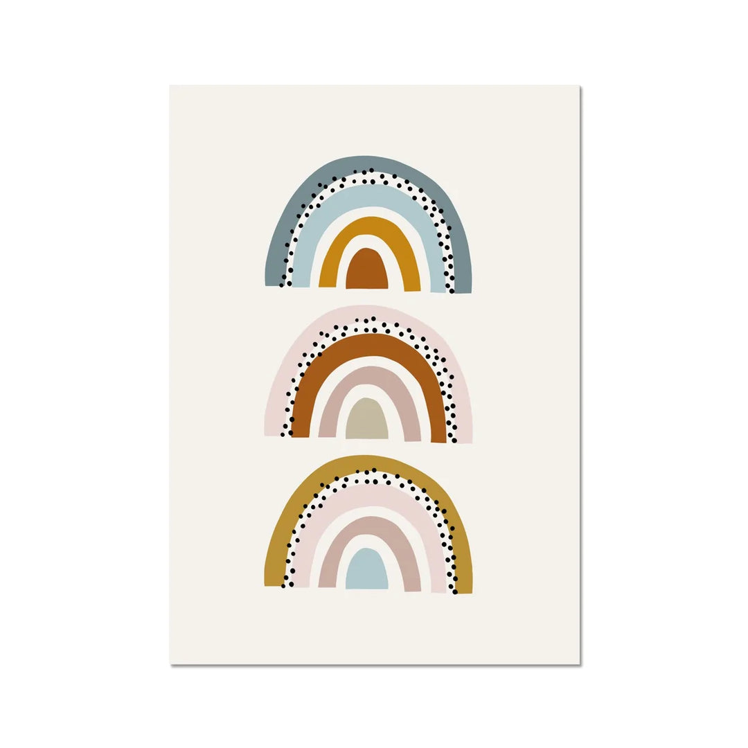 Rebecca Singh Designs - Art Print - Scandi Rainbows (Brights) - Mabel & Fox