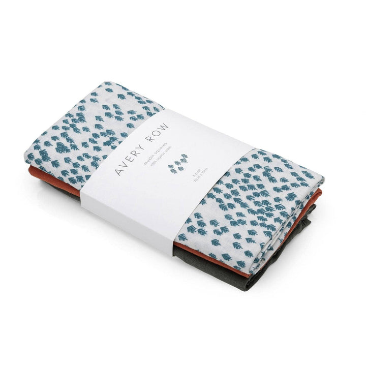 Avery Row - Organic Baby Muslin Squares Set - Nordic Forest