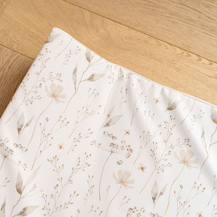 Mabel & Fox - Wedge Baby Changing Mat - Natural Wildflowers