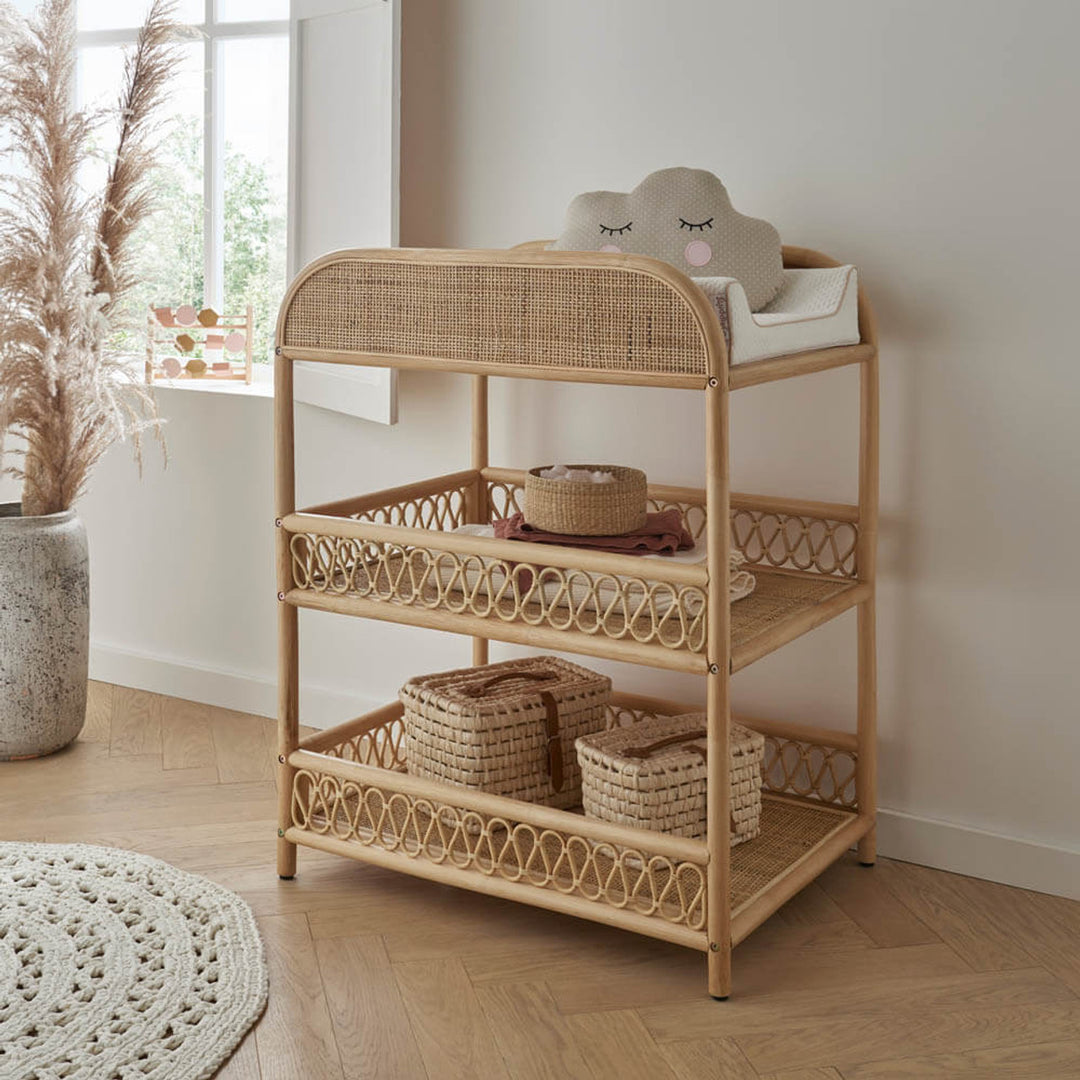 CuddleCo - Aria Changing Table - Rattan