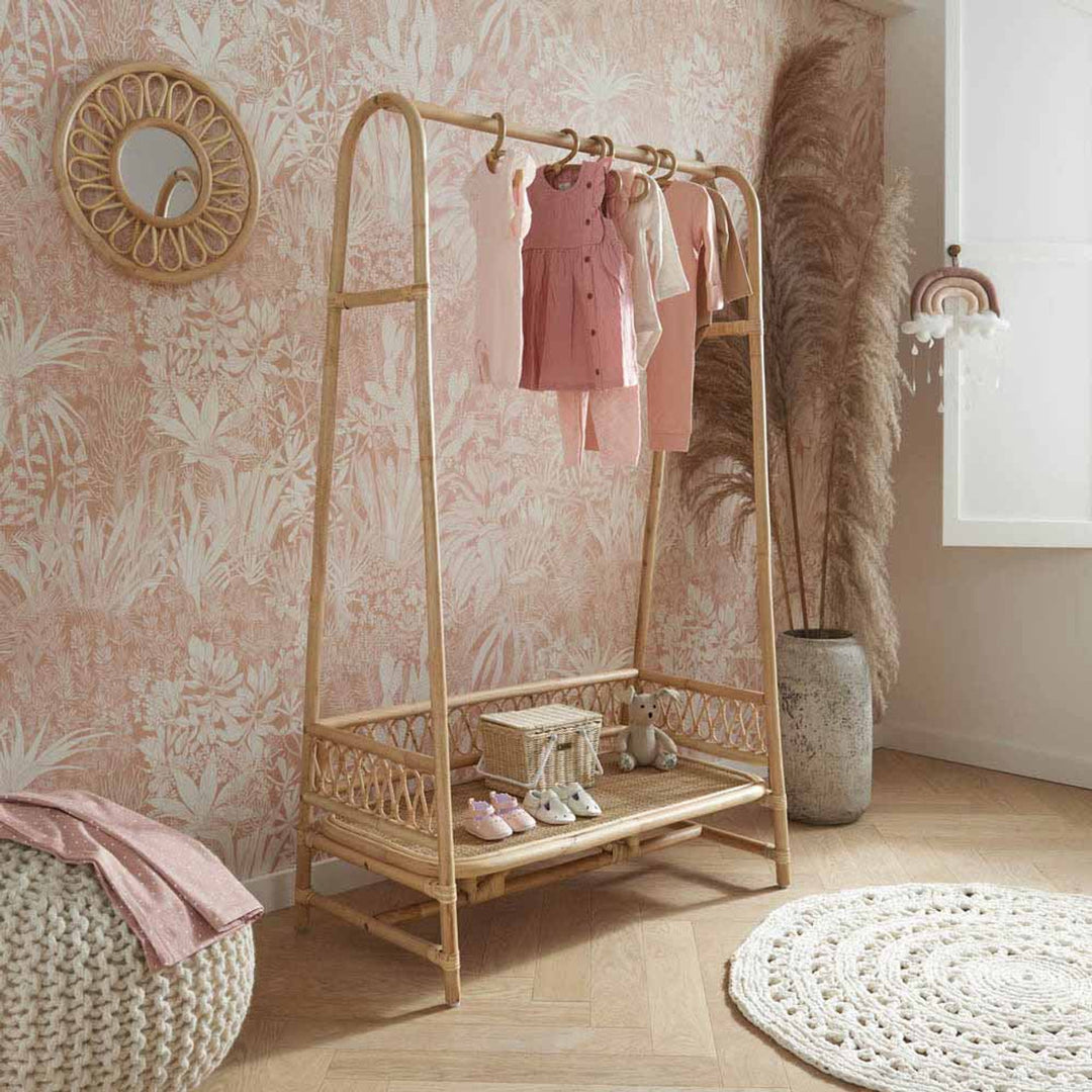 CuddleCo - Aria Clothes Rail - Rattan