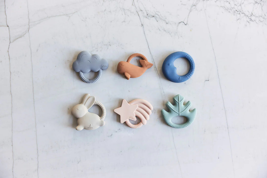 Jollein - Teething Ring - Leaves Ash Green