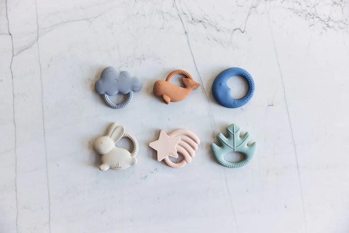 Jollein - Teething Ring - Leaves Ash Green