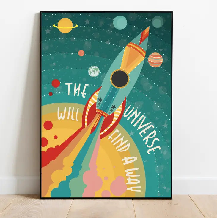 Abel and the Label - Art Print - Space Rocket - Mabel & Fox
