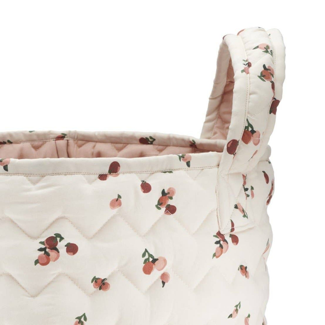 Avery Row - Large Quilted Storage Basket - Peaches