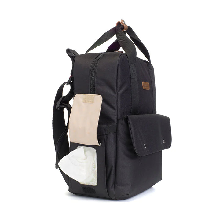 Babymel - Georgi Eco Convertible Backpack – Black - Mabel & Fox
