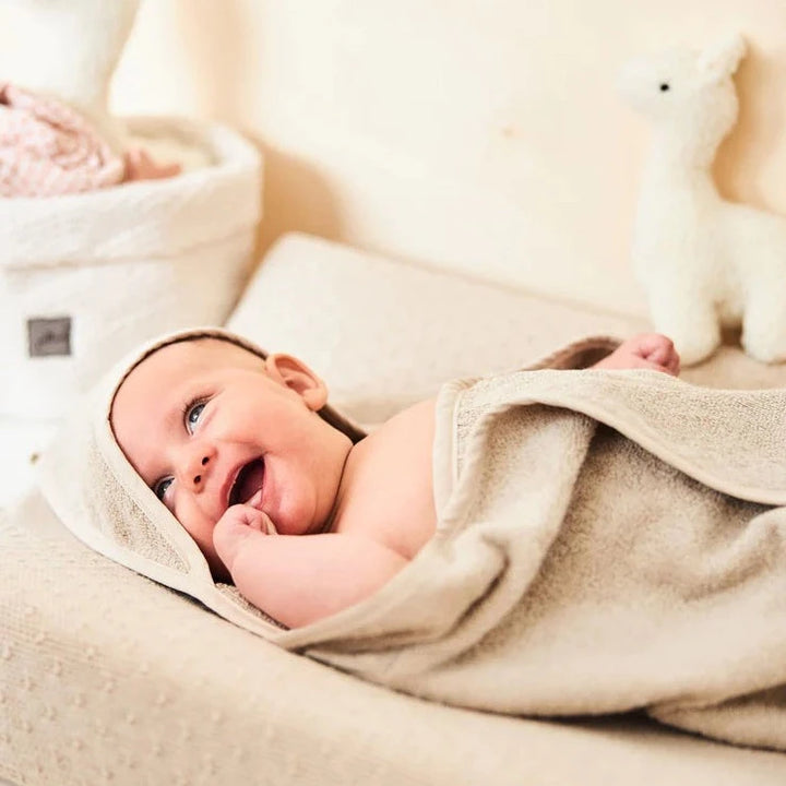 Jollein -  Baby Bath Cape - Nougat (75x75cm) - Mabel & Fox