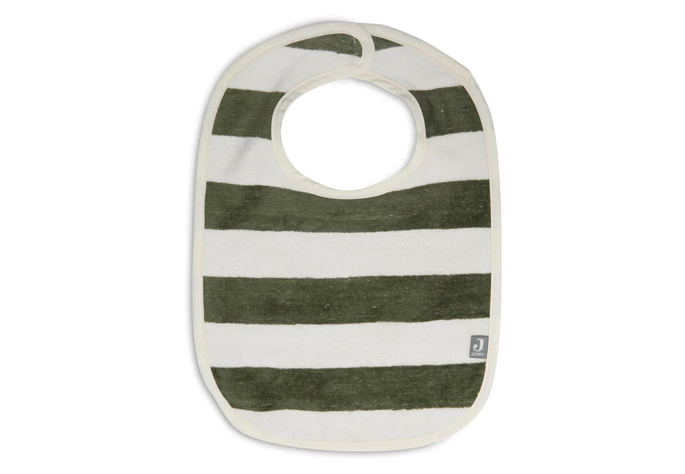 Jollein - Bib Stripe Terry - Leaf Green (2 pack) - Mabel & Fox