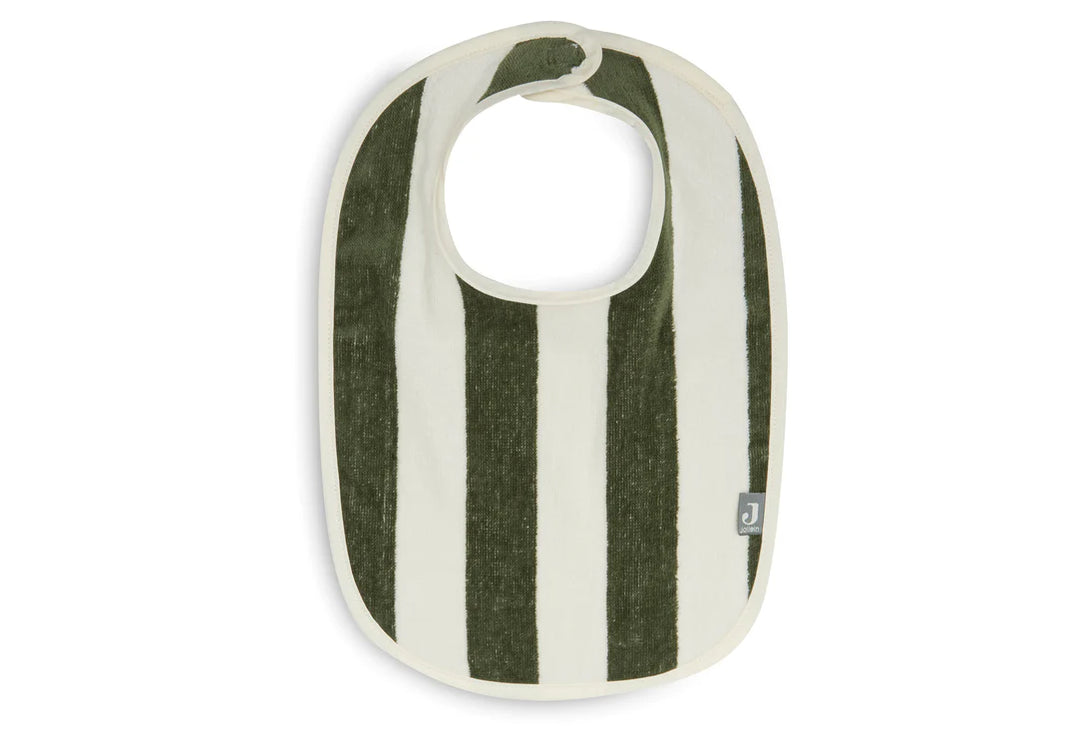 Jollein - Bib Stripe Terry - Leaf Green (2 pack) - Mabel & Fox