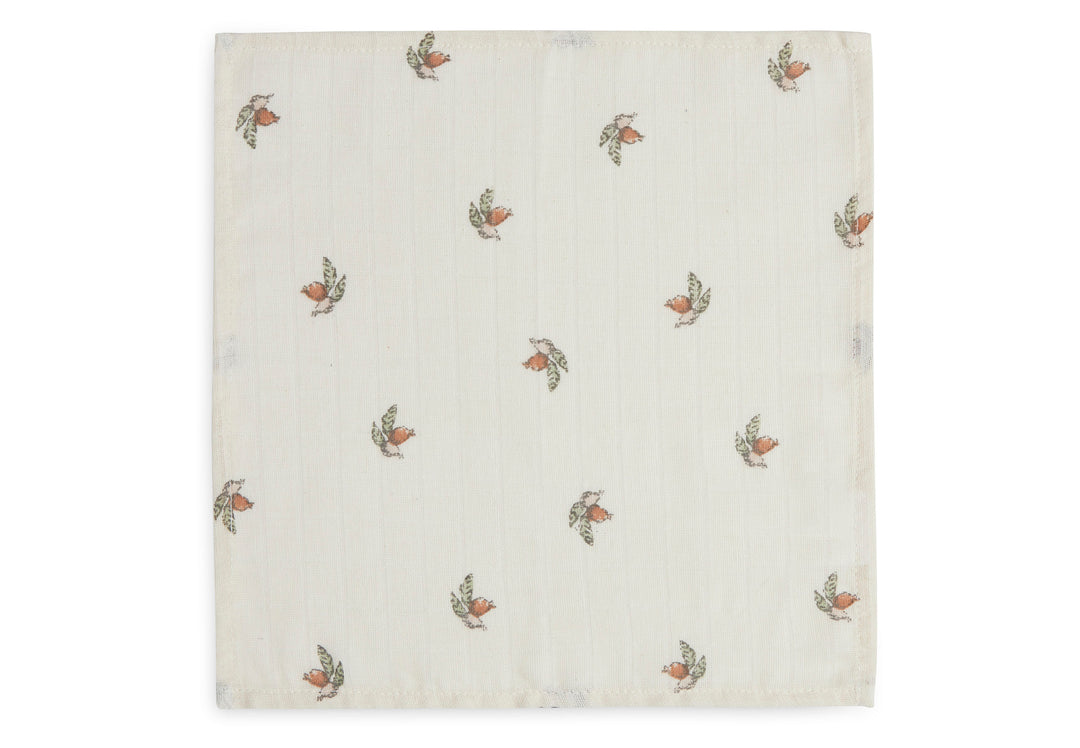 Jollein - Muslin Mouth Cloth - Rosehip (3 Pack) - Mabel & Fox