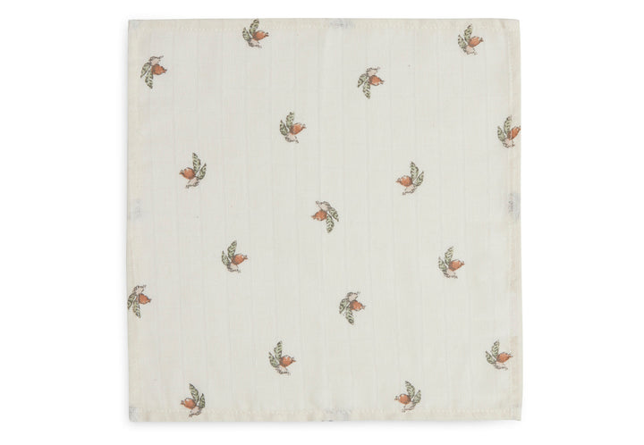 Jollein - Muslin Mouth Cloth - Rosehip (3 Pack) - Mabel & Fox