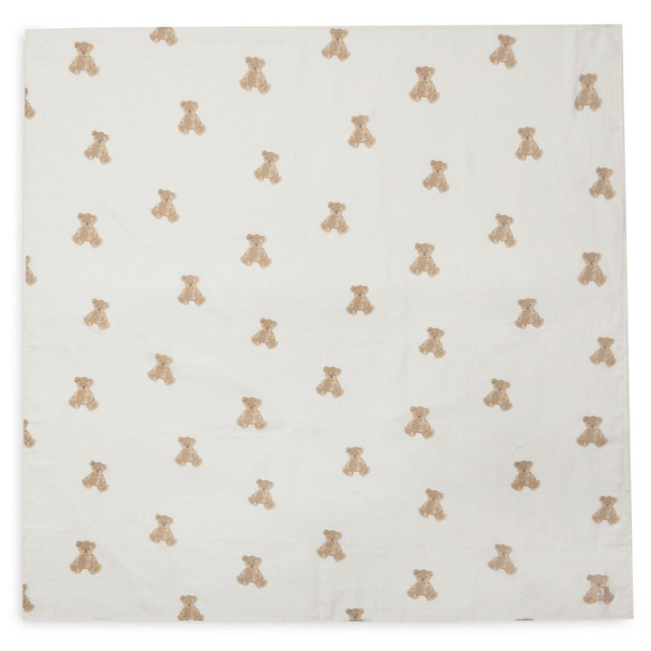 Jollein - Swaddle Muslin 115 x 115cm - Teddy Bear (2 Pack) - Mabel & Fox