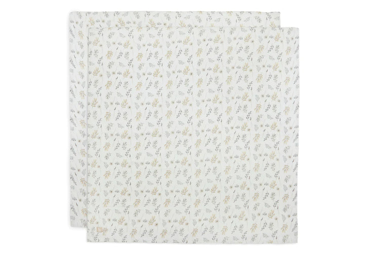 Jollein - Swaddle Muslin 115 x 115cm -Wild Flowers  (2 Pack) - Mabel & Fox