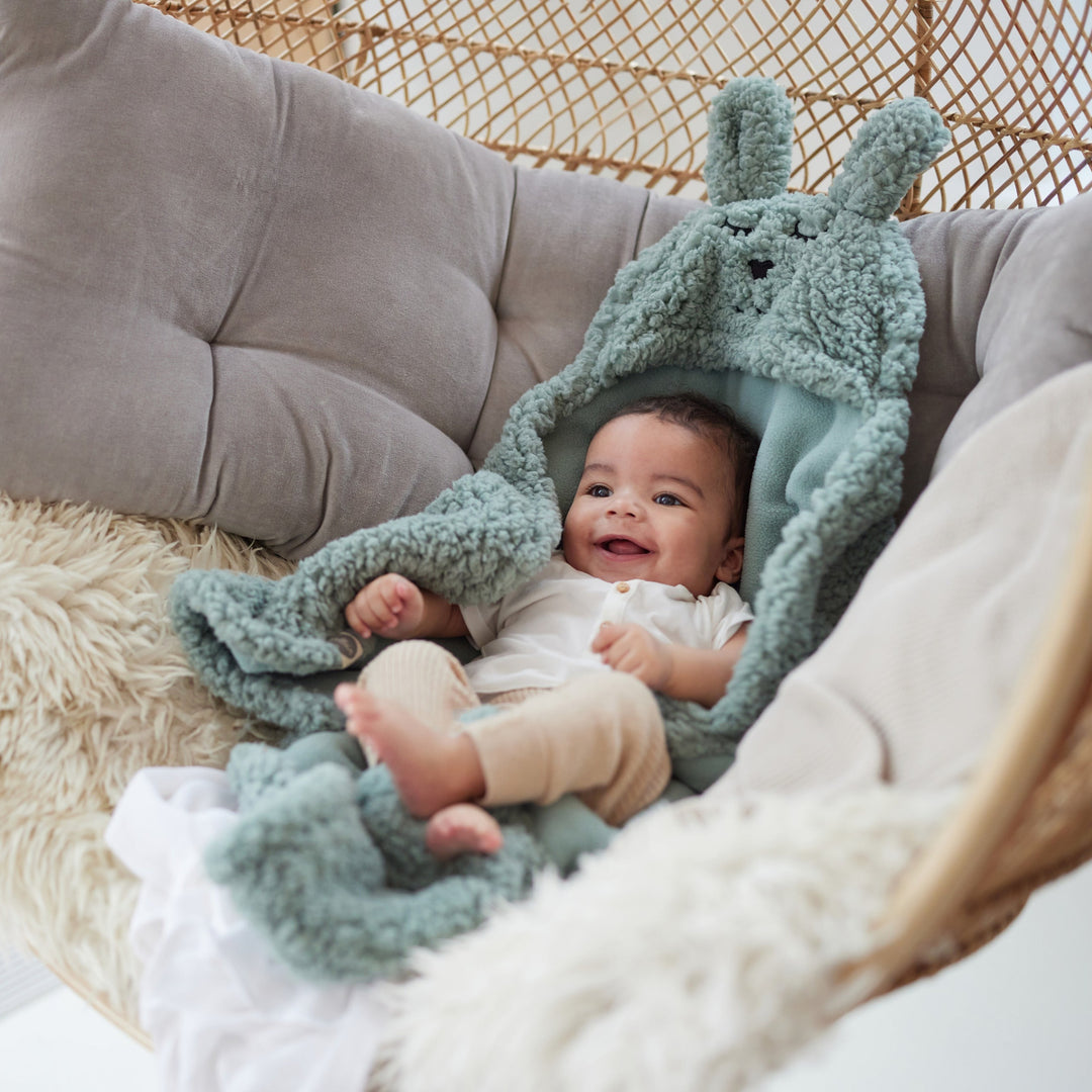 Jollein - Wrap Blanket Bunny - Ash Green - Mabel & Fox