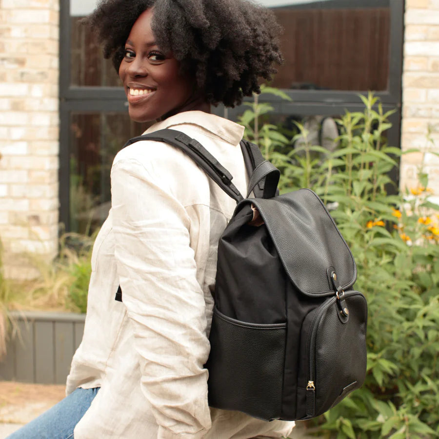Vegan leather cheap purse backpack