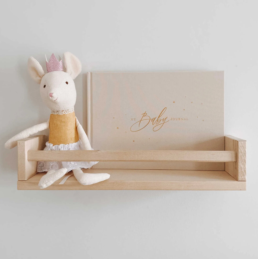 BLUSH & GOLD - BABY MEMORY BOOK - LUXURY CLOTH IVORY - Mabel & Fox