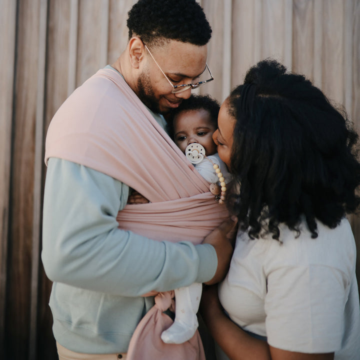 Mushie - Baby Wrap - Blush - Mabel & Fox