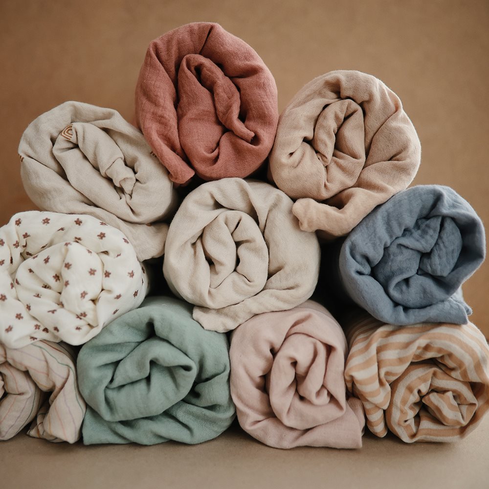 Mushie - Changing Pad Cover - Roman Green - Mabel & Fox