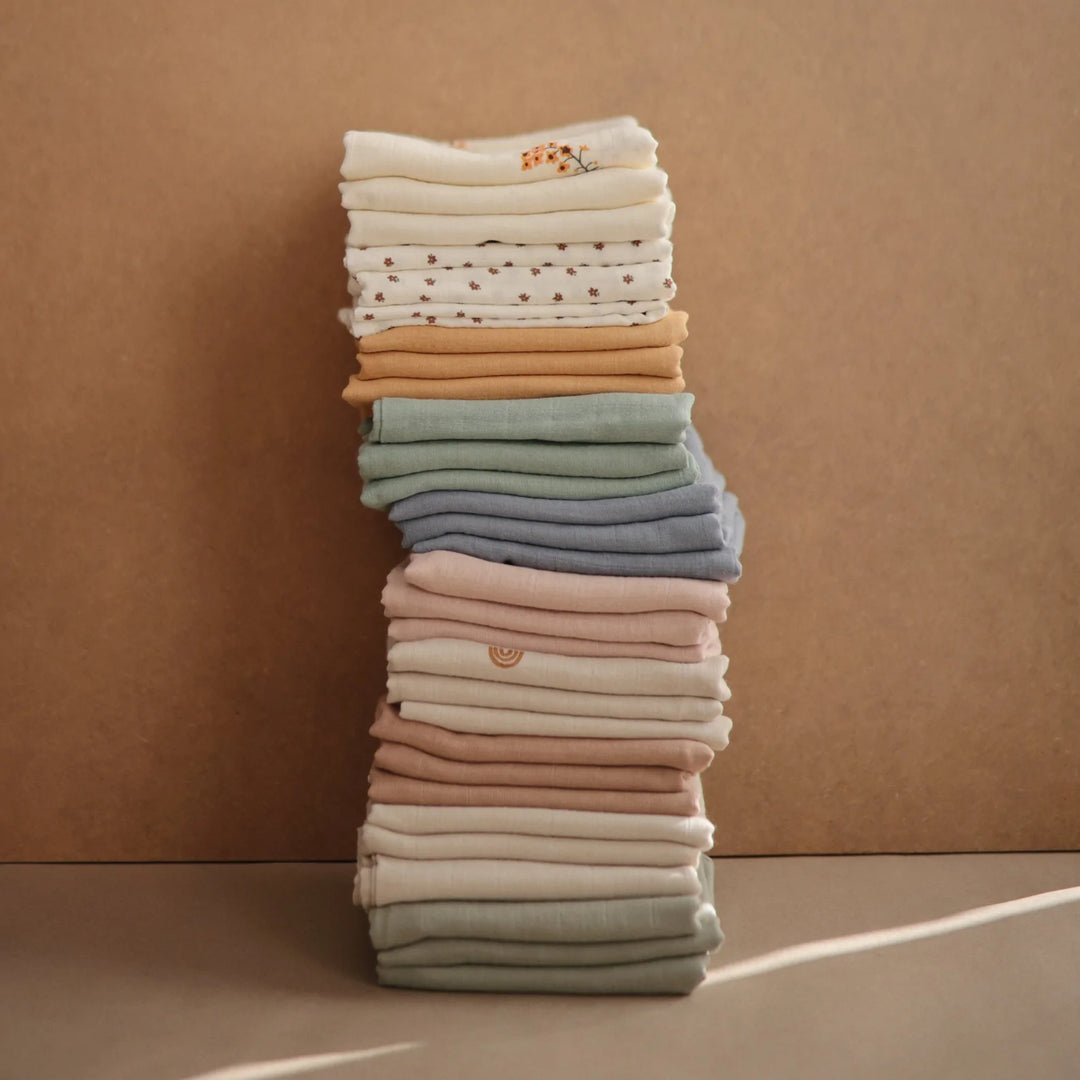 Mushie - Muslin Cloth (3 pack) - Rainbow - Mabel & Fox