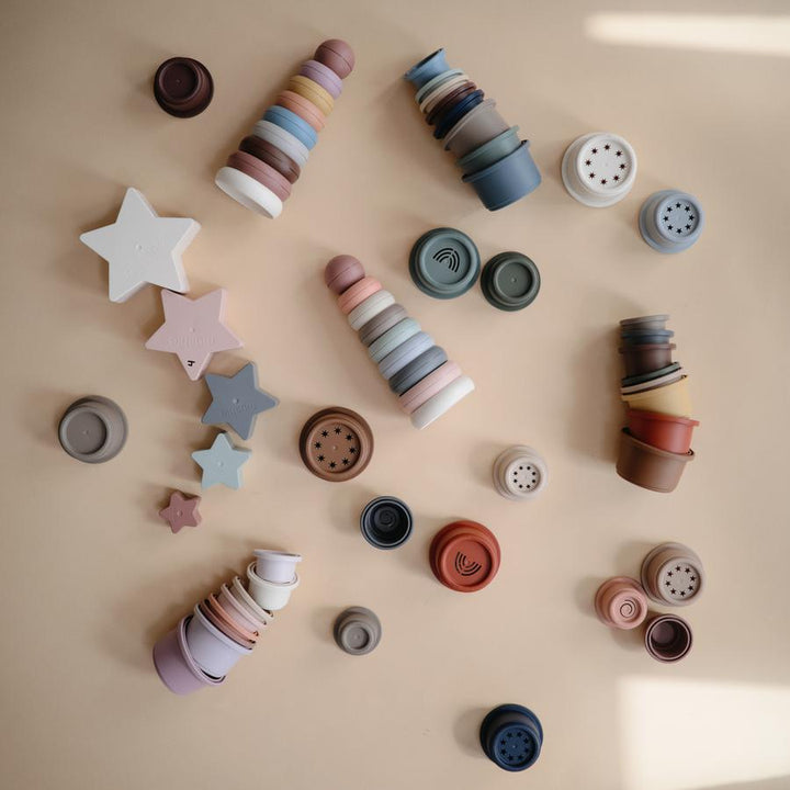 Mushie - Ring Tower Stacking Toy - Original - Mabel & Fox