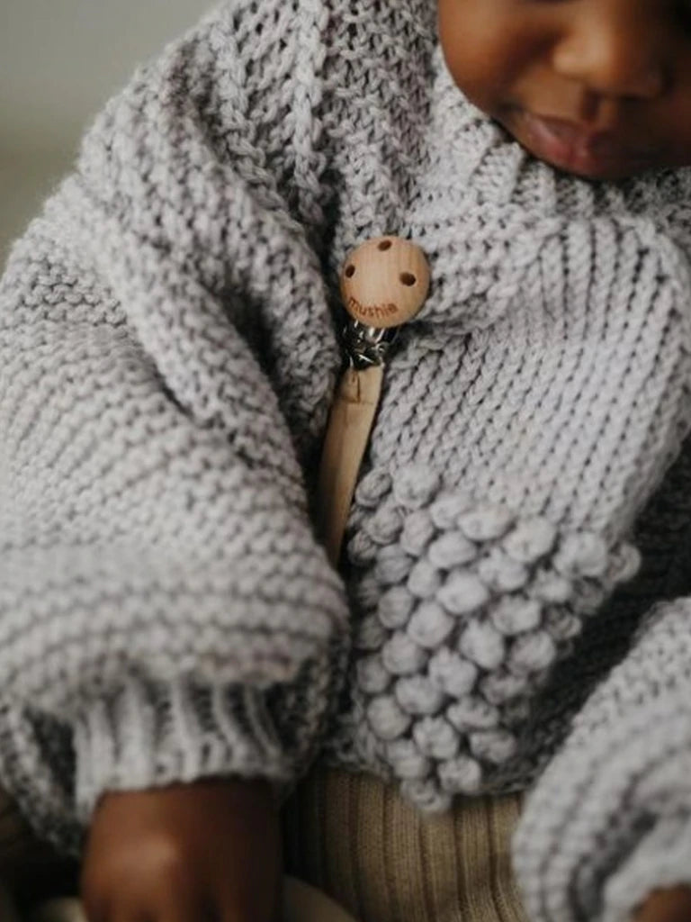 Mushie - Pacifier Fabric Clip - Natural - Mabel & Fox