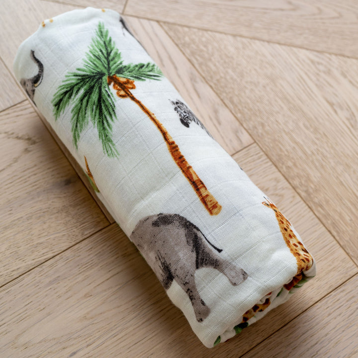 Mabel & Fox - Swaddle Muslin Blanket - Safari - Mabel & Fox