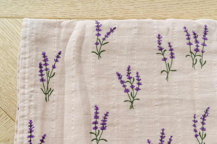 Mabel & Fox - Swaddle Muslin Blanket - Lavender - Mabel & Fox