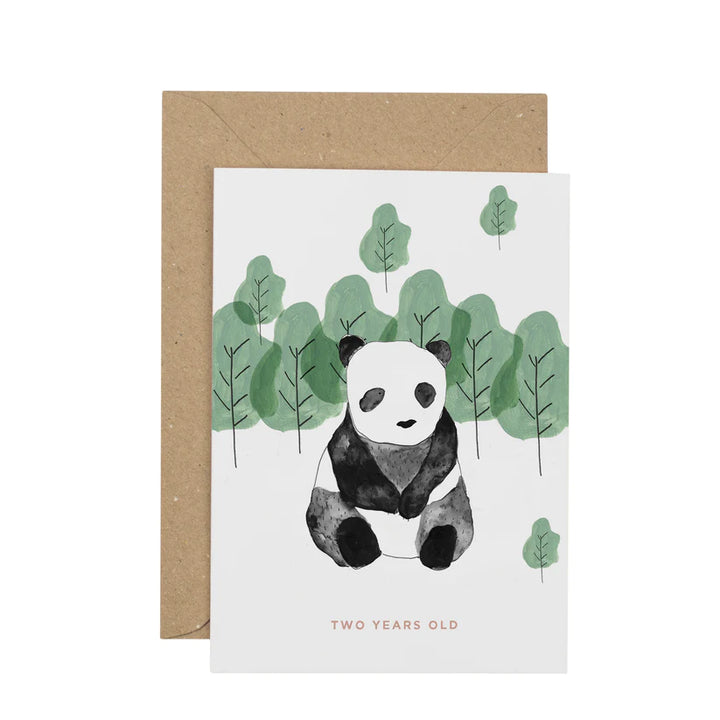 Plewsy - Birthday Card - 2nd Birthday - Panda