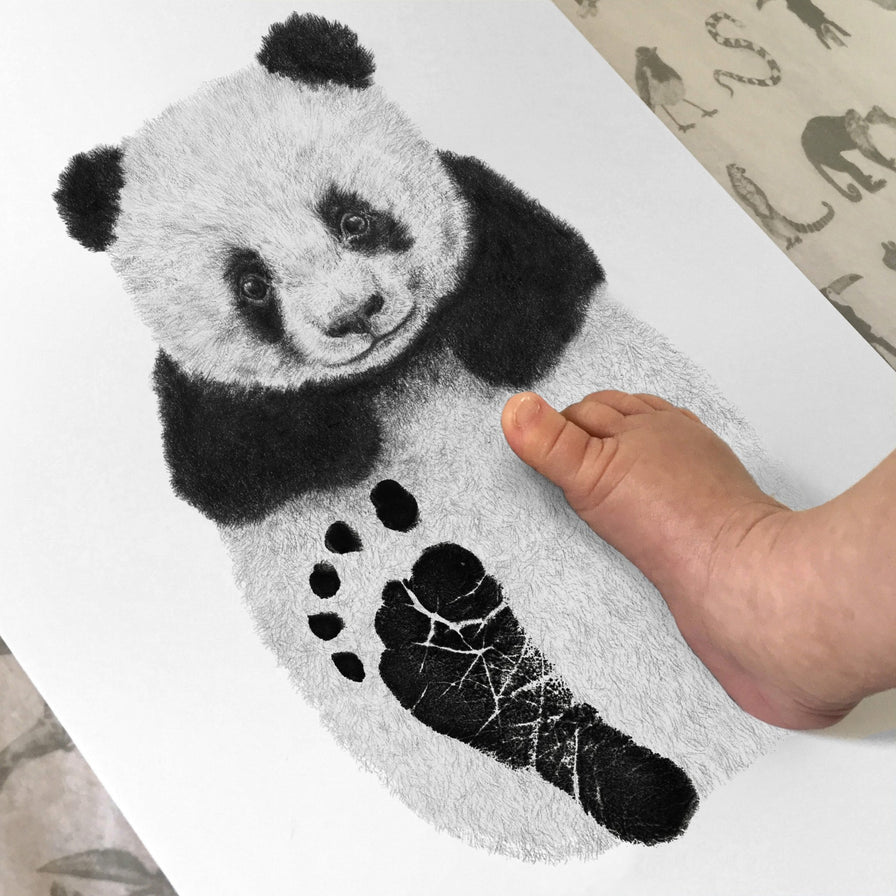 LUCY COGGLE DESIGNS - BABY PANDA FOOTPRINT KIT - Mabel & Fox