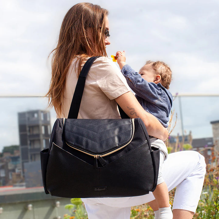 Babymel - Pippa Vegan Leather Convertible Backpack – Black