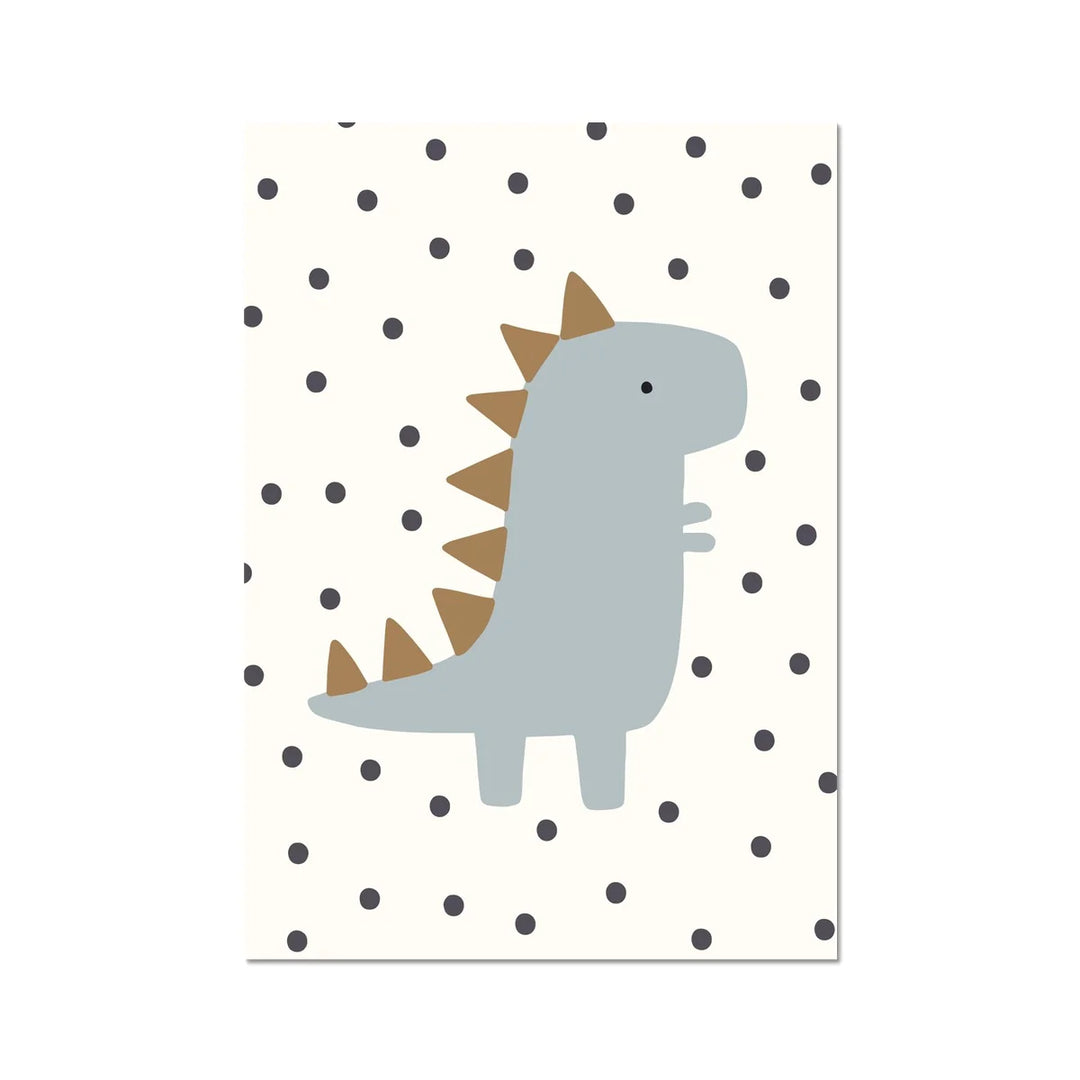 Rebecca Singh Designs - Art Print - Dotty T Rex - Mabel & Fox