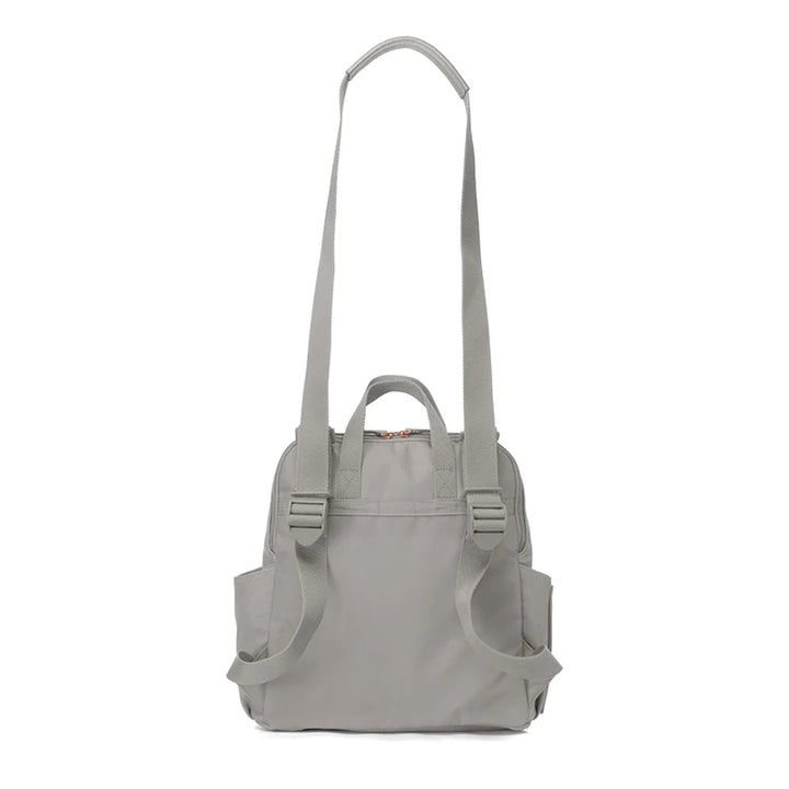 Babymel - Robyn Vegan Leather Convertible Backpack – Pale Grey