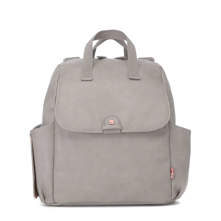 Babymel - Robyn Vegan Leather Convertible Backpack – Pale Grey