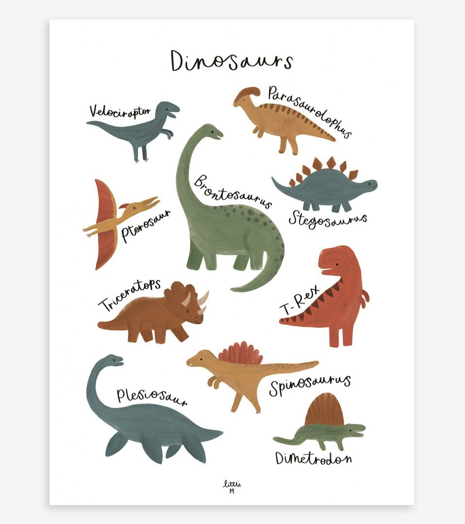 Lilipinso - Art Print - Dinosaurs Species - 30x40 cm