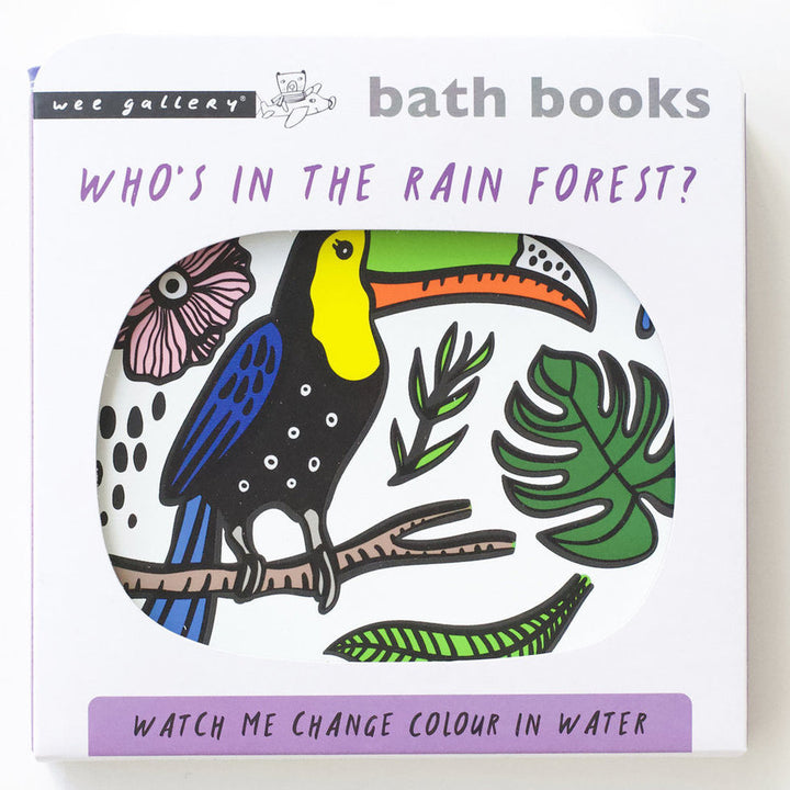 Wee Gallery - Bath Book - Who's in the rainforest? - Mabel & Fox