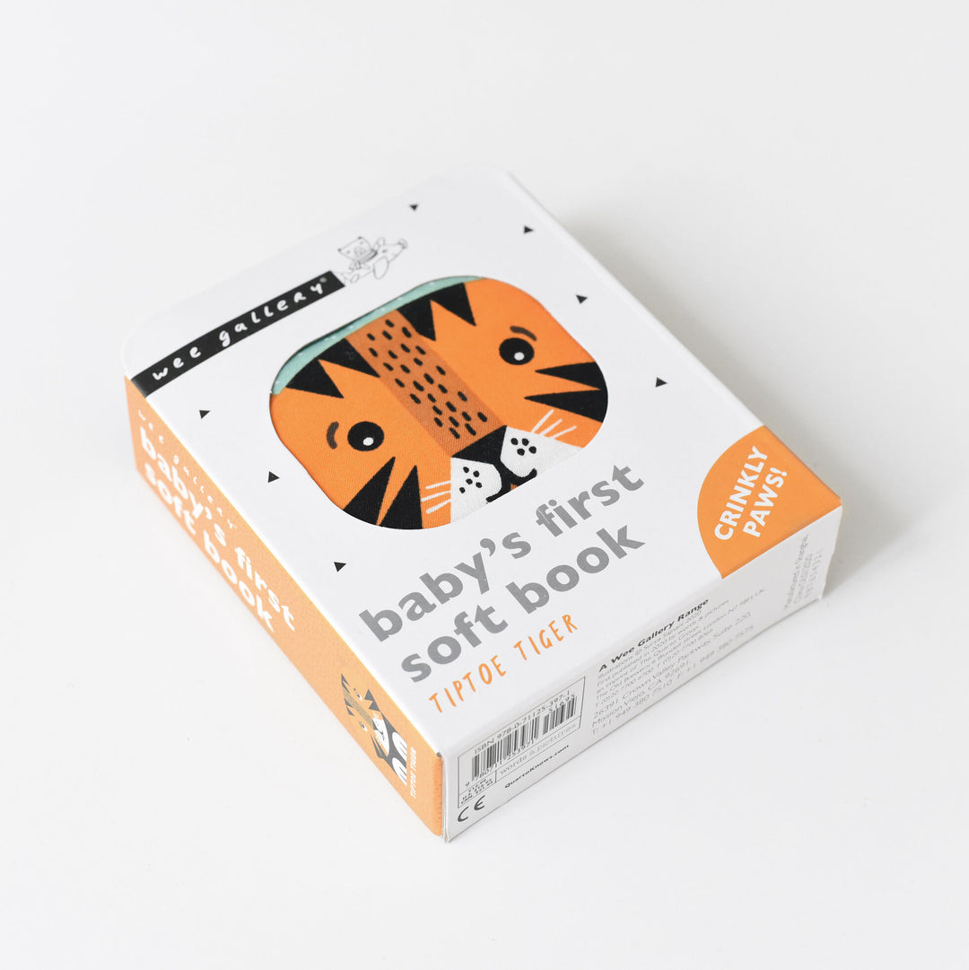 Wee Gallery - Soft Cloth Book - Tiptoe Tiger - Mabel & Fox